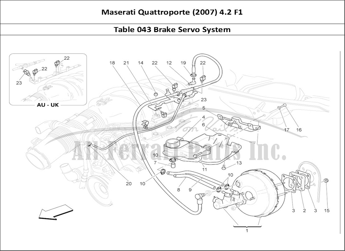 Ferrari Parts Maserati QTP. (2007) 4.2 F1 Page 043 Brake Servo System