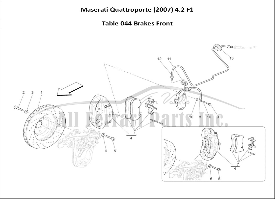 Ferrari Parts Maserati QTP. (2007) 4.2 F1 Page 044 Braking Devices On Front