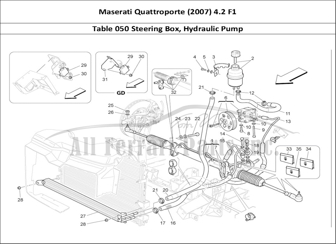 Ferrari Parts Maserati QTP. (2007) 4.2 F1 Page 050 Steering Box And Hydraul