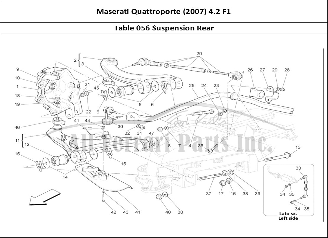 Ferrari Parts Maserati QTP. (2007) 4.2 F1 Page 056 Rear Suspension
