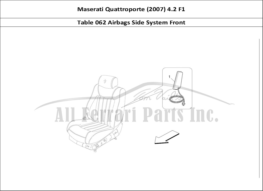 Ferrari Parts Maserati QTP. (2007) 4.2 F1 Page 062 Front Side Bag System