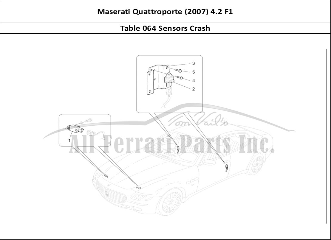Ferrari Parts Maserati QTP. (2007) 4.2 F1 Page 064 Crash Sensors