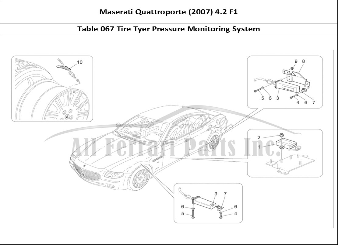 Ferrari Parts Maserati QTP. (2007) 4.2 F1 Page 067 Tyre Pressure Monitoring