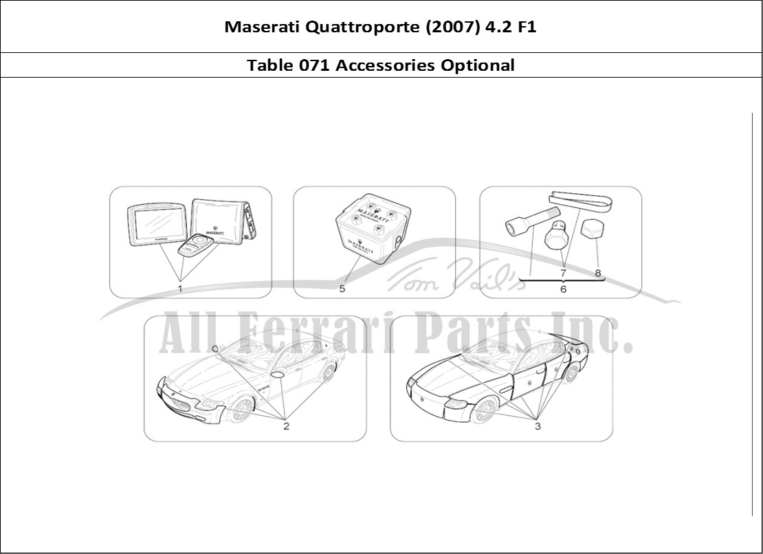 Ferrari Parts Maserati QTP. (2007) 4.2 F1 Page 071 After Market Accessories