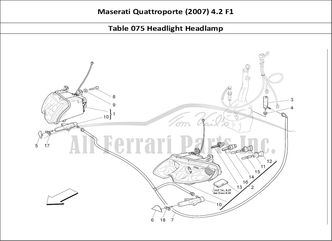 Ferrari Parts Maserati QTP. (2007) 4.2 F1 Page 075 Headlight Clusters