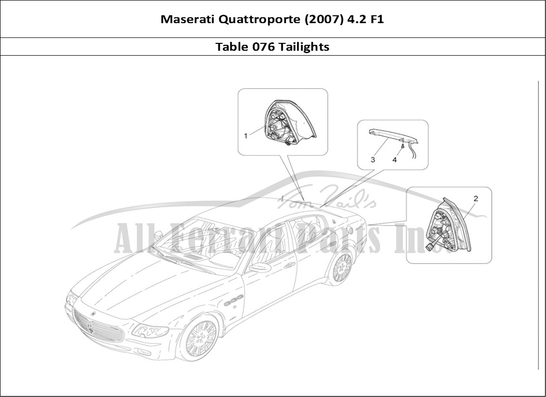 Ferrari Parts Maserati QTP. (2007) 4.2 F1 Page 076 Taillight Clusters