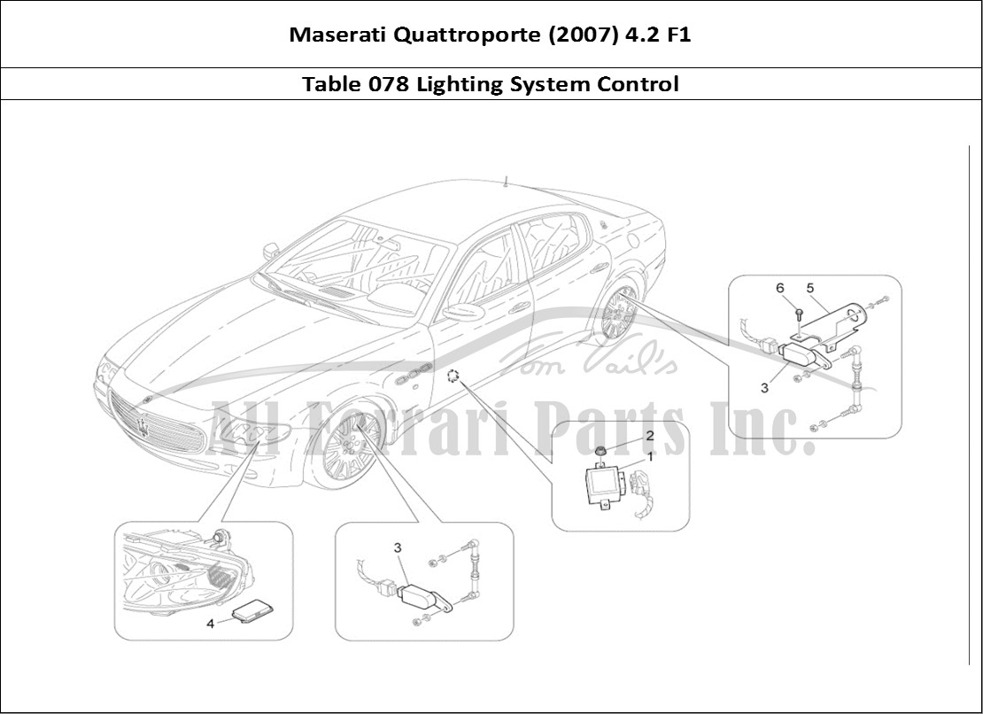 Ferrari Parts Maserati QTP. (2007) 4.2 F1 Page 078 Lighting System Control