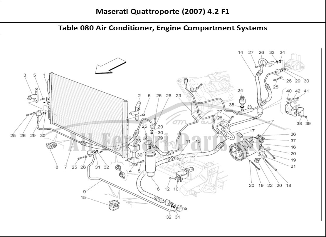 Ferrari Parts Maserati QTP. (2007) 4.2 F1 Page 079 A/c Unit: Engine Compart