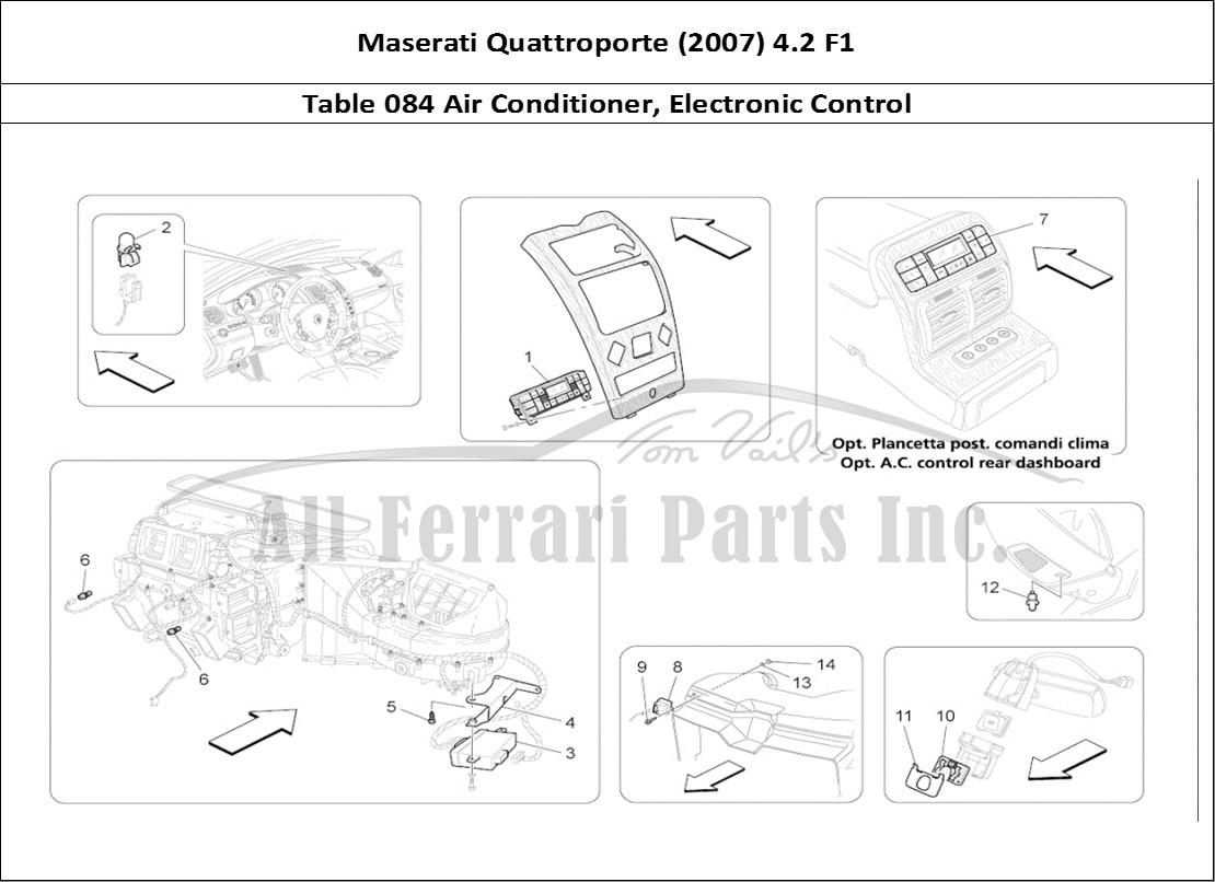 Ferrari Parts Maserati QTP. (2007) 4.2 F1 Page 084 A/c Unit: Electronic Con