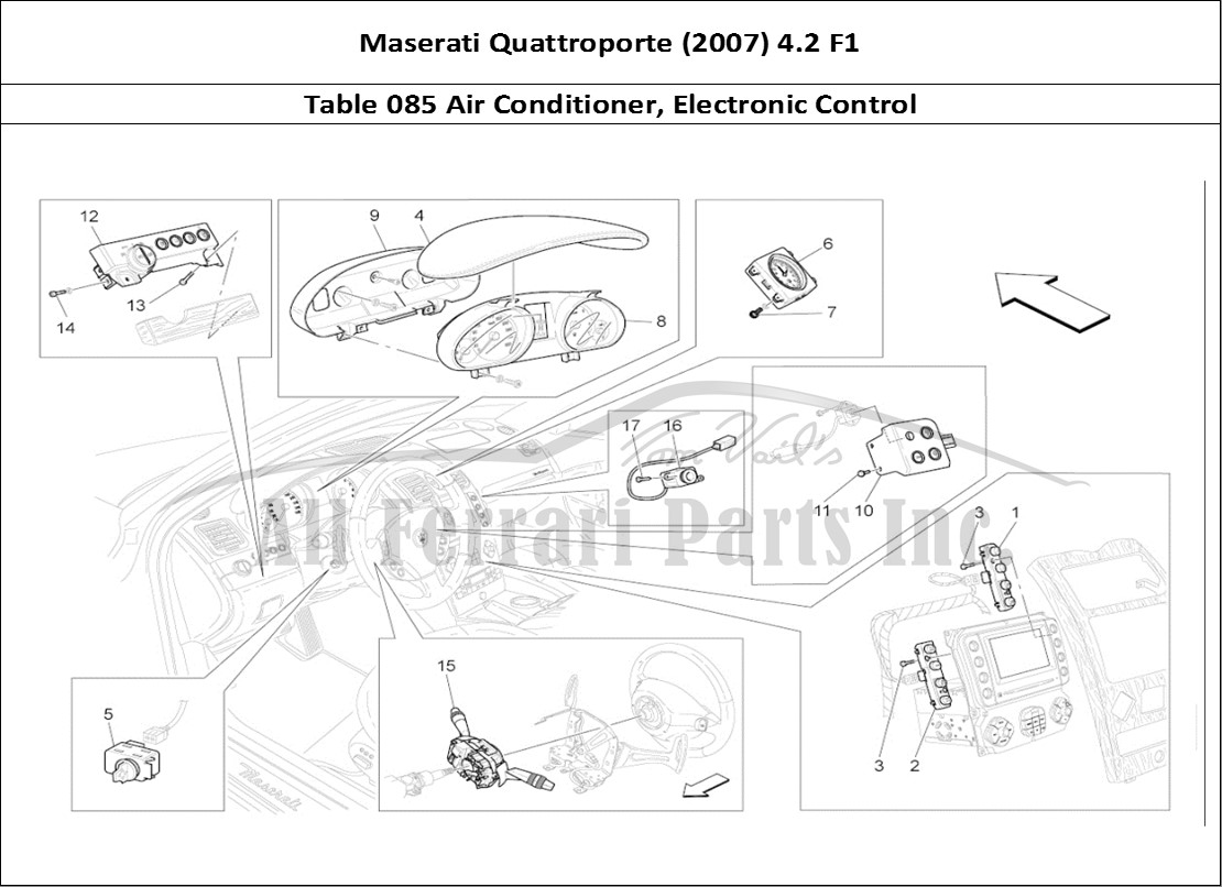 Ferrari Parts Maserati QTP. (2007) 4.2 F1 Page 085 A/c Unit: Electronic Con
