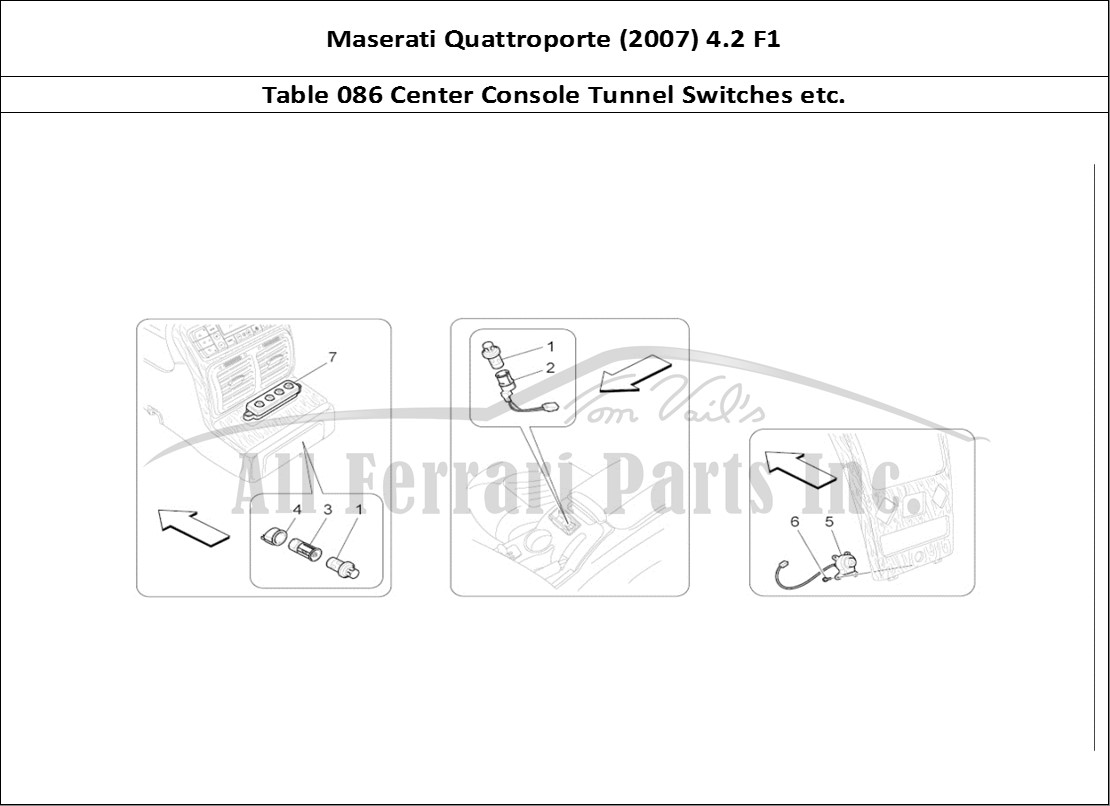 Ferrari Parts Maserati QTP. (2007) 4.2 F1 Page 086 Centre Console Devices