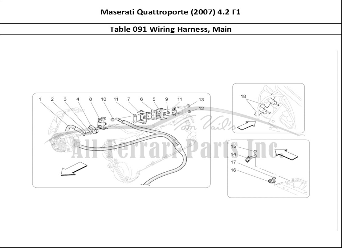 Ferrari Parts Maserati QTP. (2007) 4.2 F1 Page 091 Main Wiring