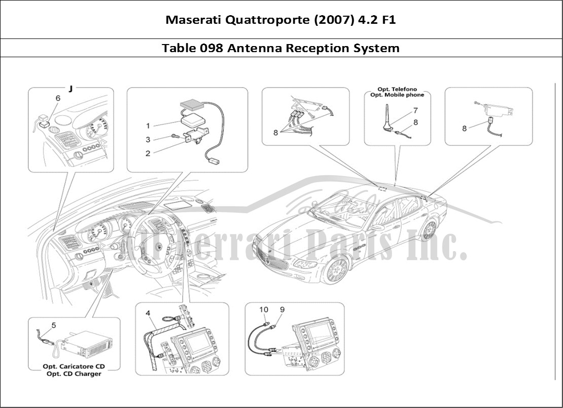 Ferrari Parts Maserati QTP. (2007) 4.2 F1 Page 098 Reception And Connection