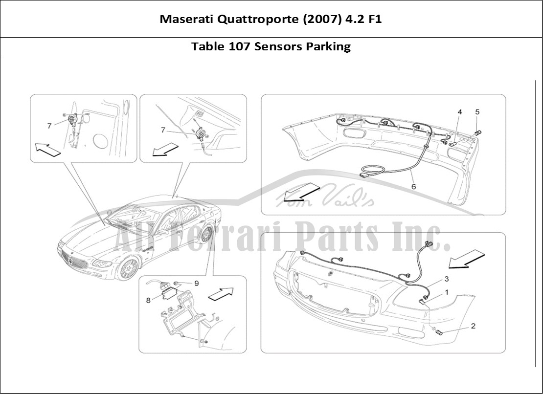 Ferrari Parts Maserati QTP. (2007) 4.2 F1 Page 107 Parking Sensors