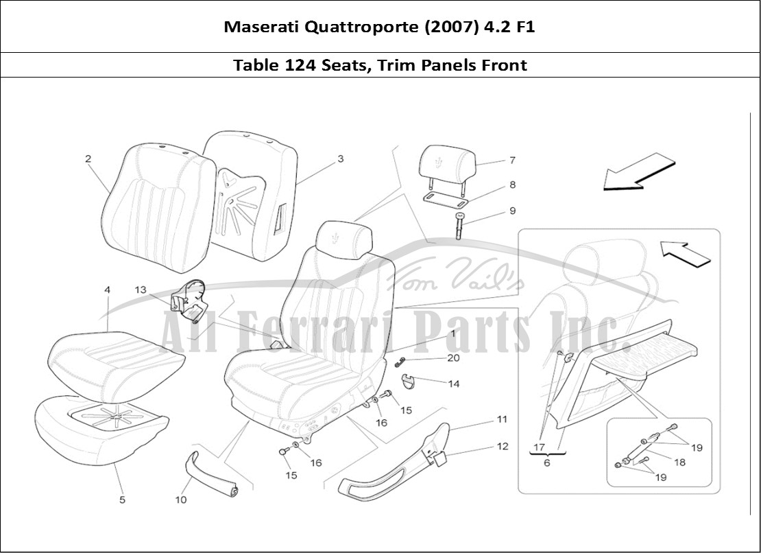Ferrari Parts Maserati QTP. (2007) 4.2 F1 Page 124 Front Seats: Trim Panels