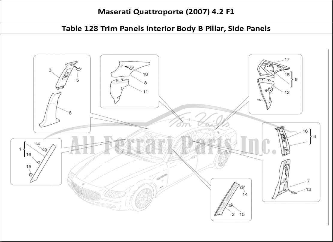 Ferrari Parts Maserati QTP. (2007) 4.2 F1 Page 128 Passenger Compartment B