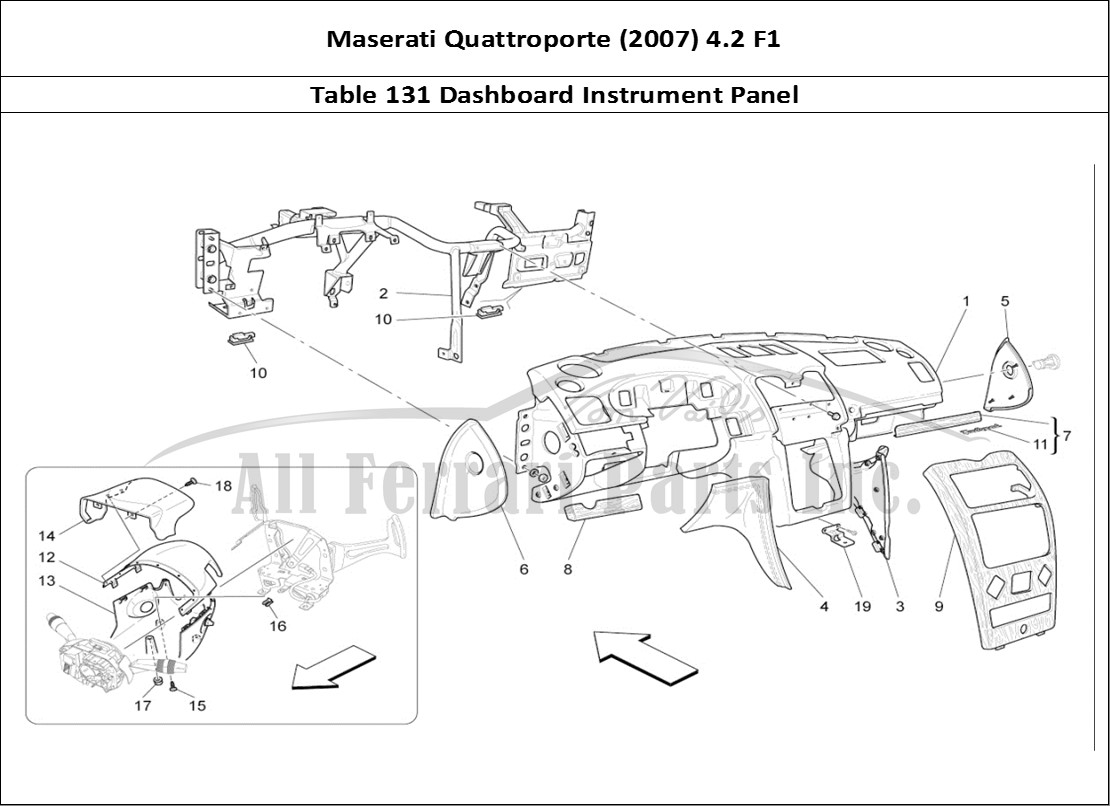 Ferrari Parts Maserati QTP. (2007) 4.2 F1 Page 131 Dashboard Unit