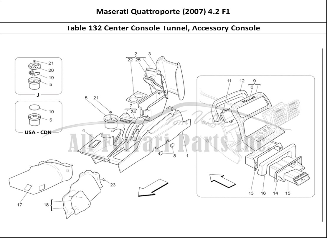 Ferrari Parts Maserati QTP. (2007) 4.2 F1 Page 132 Accessory Console And Ce