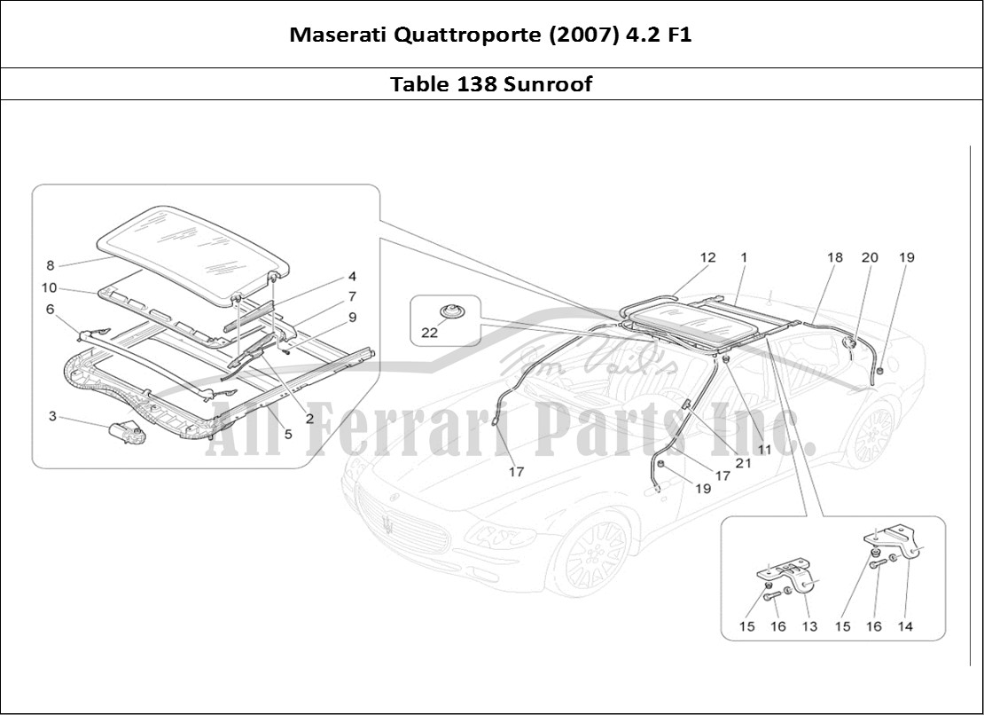 Ferrari Parts Maserati QTP. (2007) 4.2 F1 Page 138 Sunroof