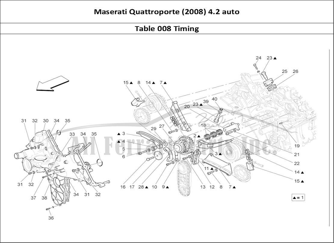 Ferrari Parts Maserati QTP. (2008) 4.2 auto Page 008 Timing