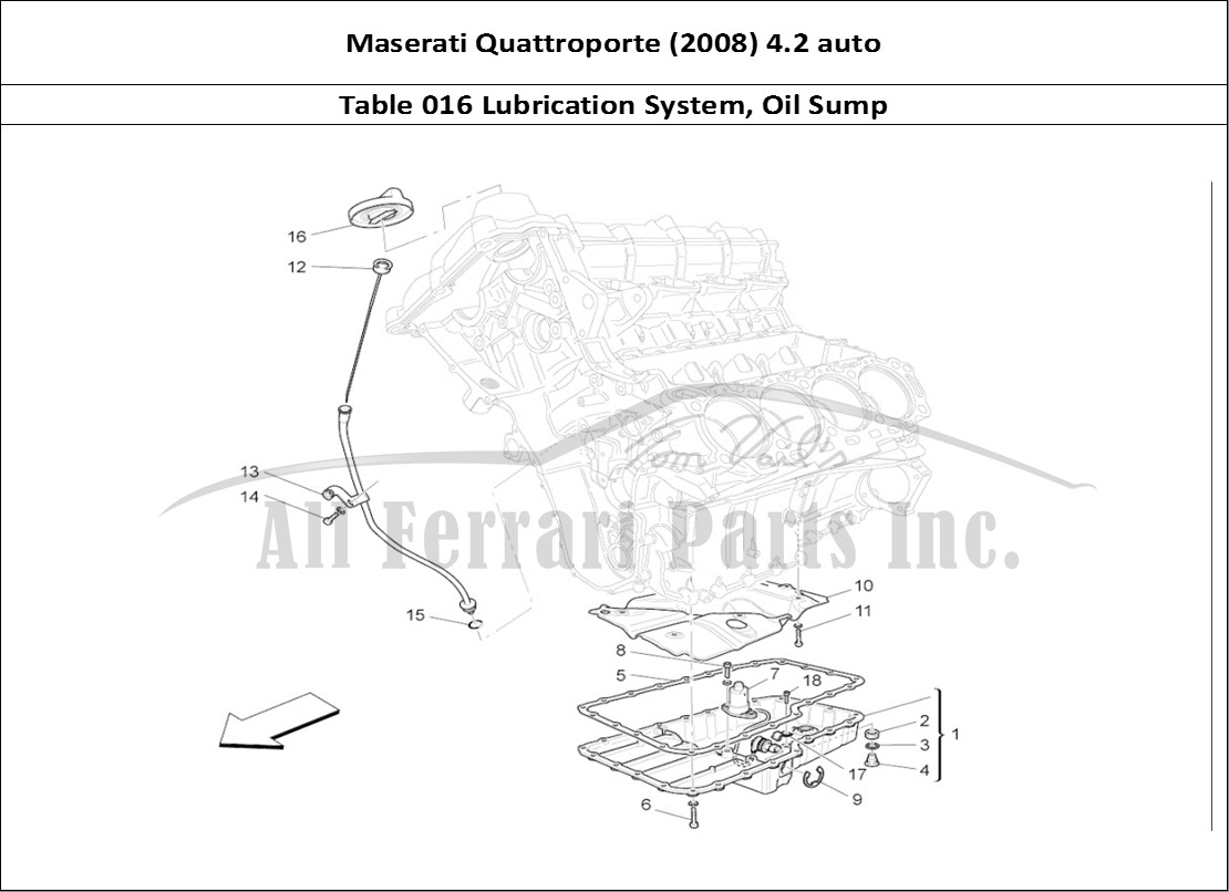 Ferrari Parts Maserati QTP. (2008) 4.2 auto Page 016 Lubrication System: Circ
