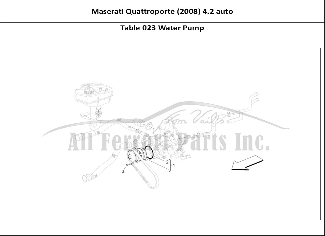 Ferrari Parts Maserati QTP. (2008) 4.2 auto Page 023 Cooling System: Water Pu
