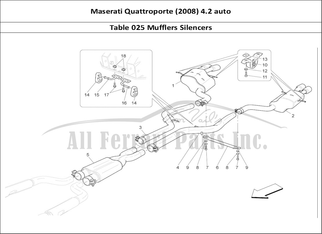 Ferrari Parts Maserati QTP. (2008) 4.2 auto Page 025 Silencers