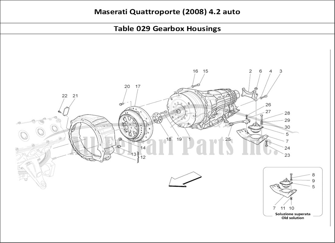 Ferrari Parts Maserati QTP. (2008) 4.2 auto Page 029 Gearbox Housings