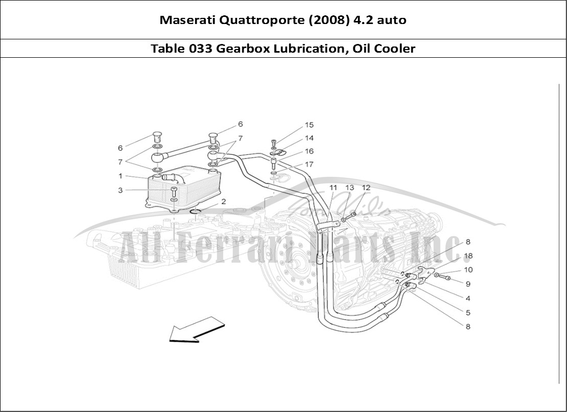 Ferrari Parts Maserati QTP. (2008) 4.2 auto Page 033 Lubrication And Gearbox