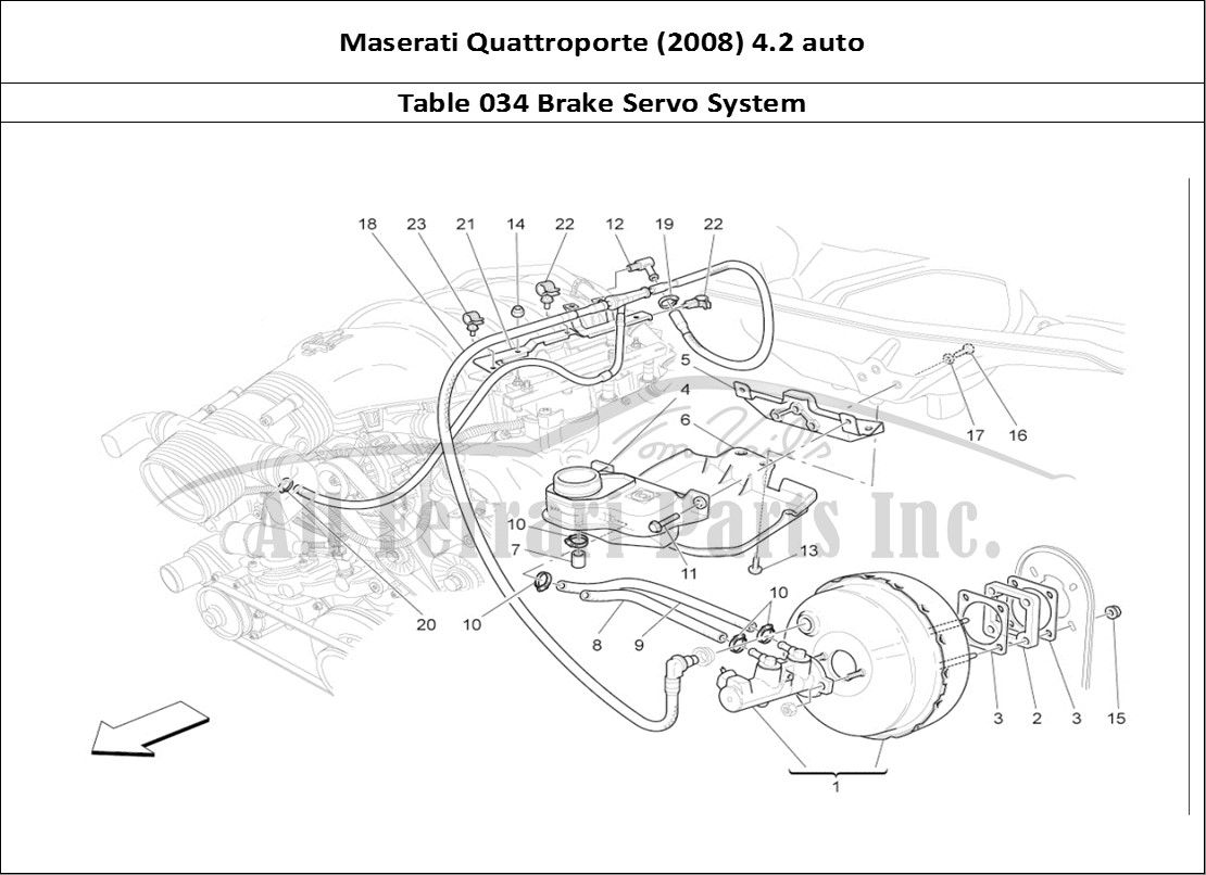 Ferrari Parts Maserati QTP. (2008) 4.2 auto Page 034 Brake Servo System