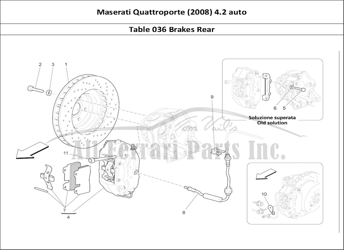 Ferrari Parts Maserati QTP. (2008) 4.2 auto Page 036 Braking Devices On Rear