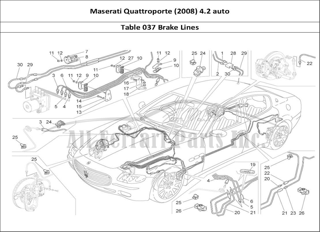 Ferrari Parts Maserati QTP. (2008) 4.2 auto Page 037 Lines