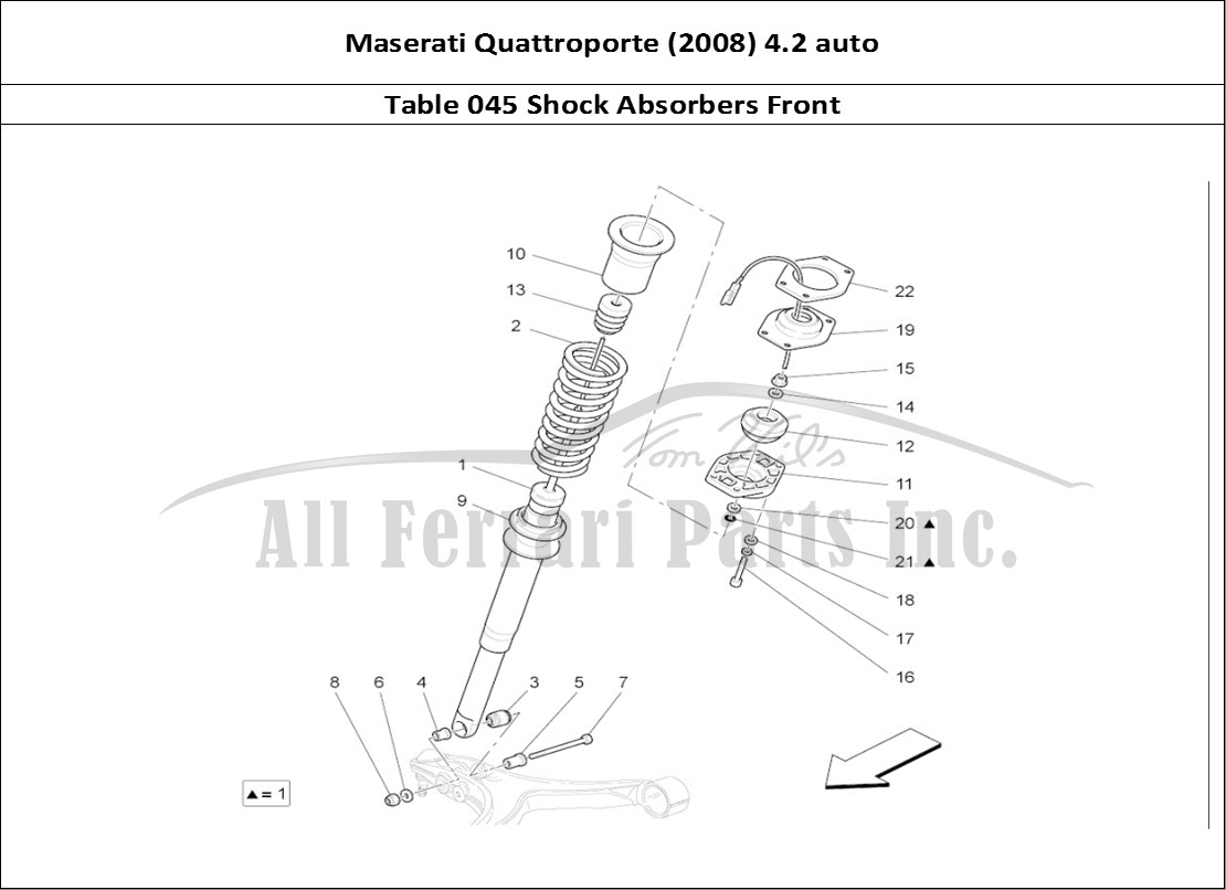 Ferrari Parts Maserati QTP. (2008) 4.2 auto Page 045 Front Shock Absorber Dev