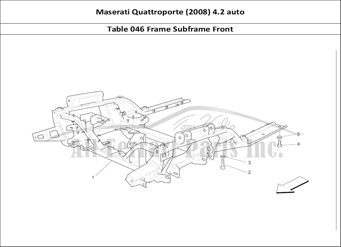 Ferrari Parts Maserati QTP. (2008) 4.2 auto Page 046 Front Underchassis