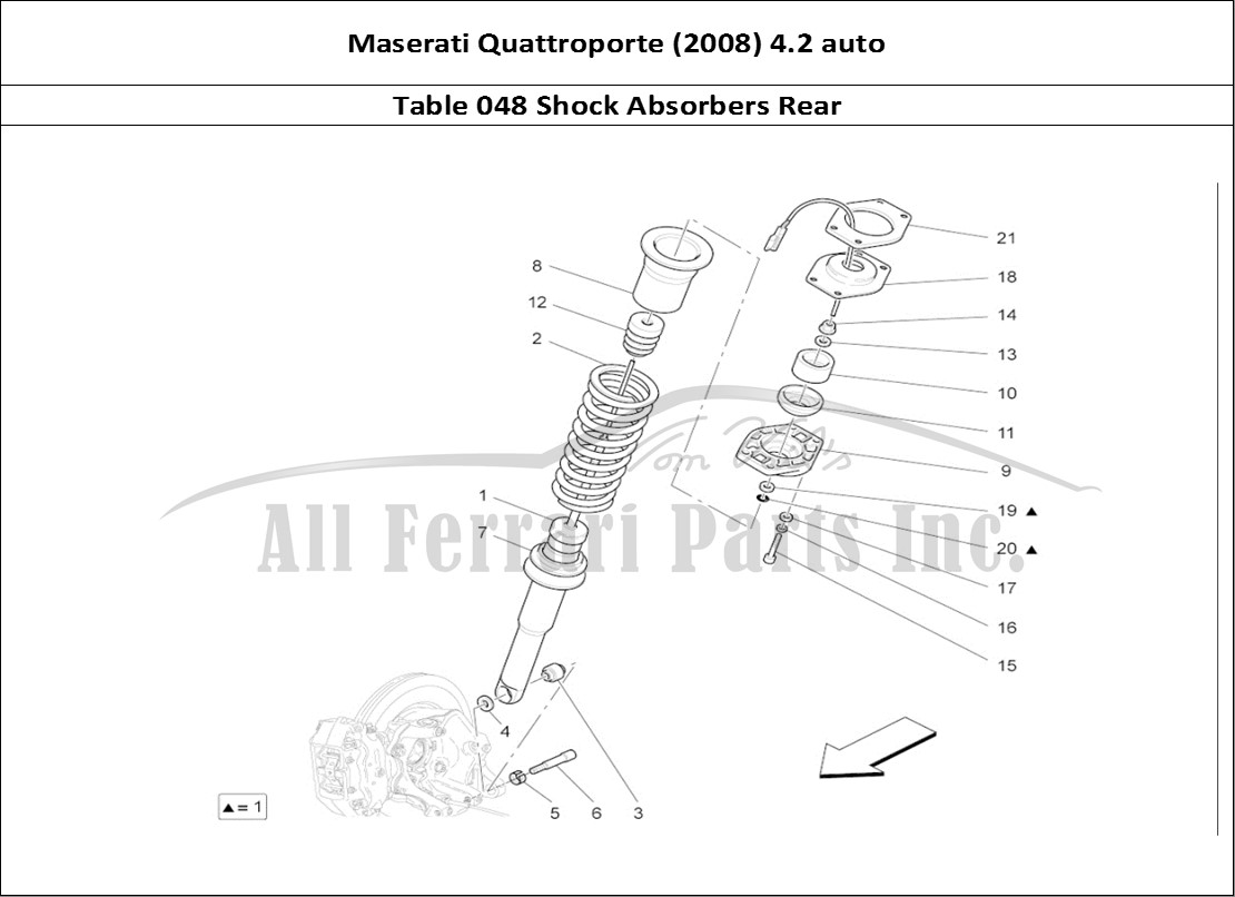 Ferrari Parts Maserati QTP. (2008) 4.2 auto Page 048 Rear Shock Absorber Devi