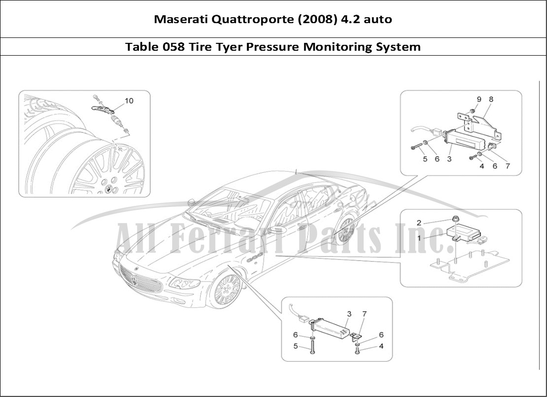 Ferrari Parts Maserati QTP. (2008) 4.2 auto Page 058 Tyre Pressure Monitoring