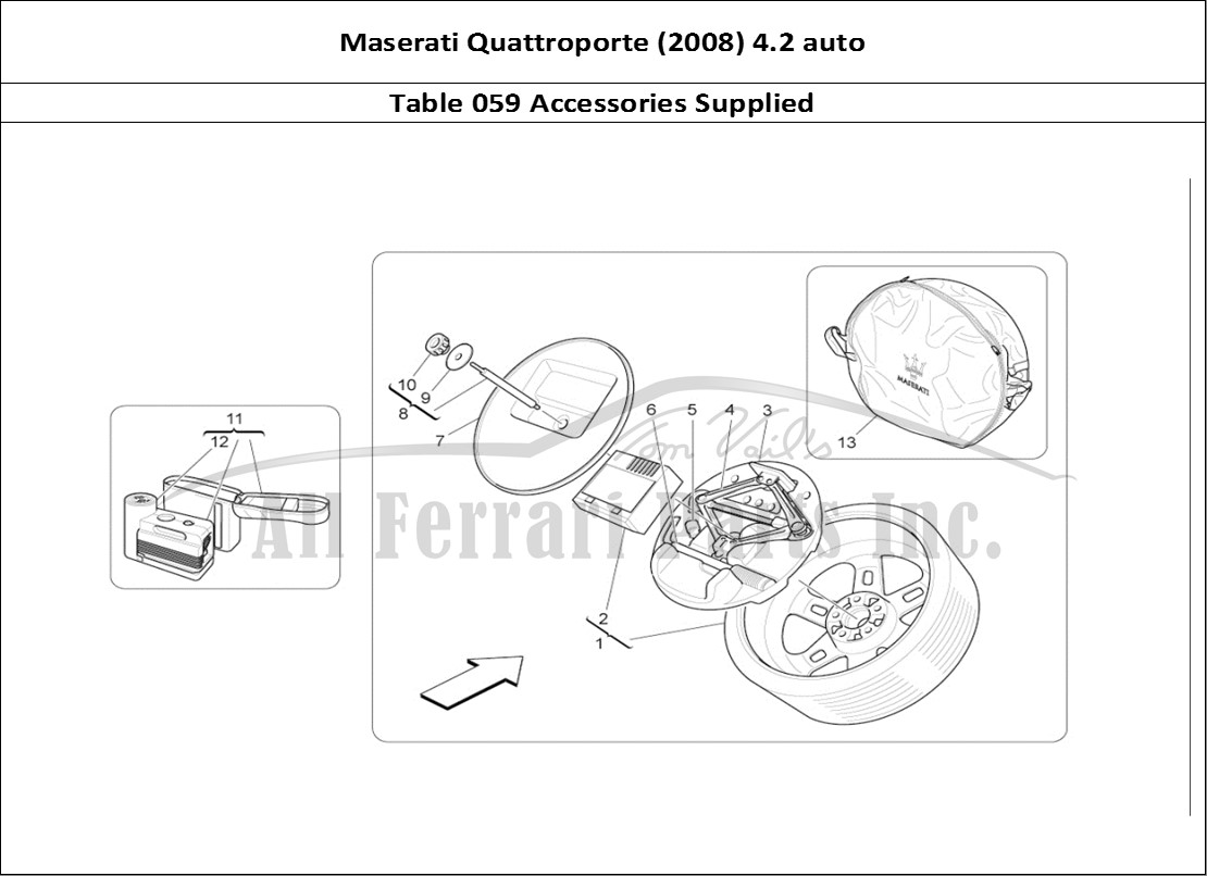 Ferrari Parts Maserati QTP. (2008) 4.2 auto Page 059 Accessories Provided