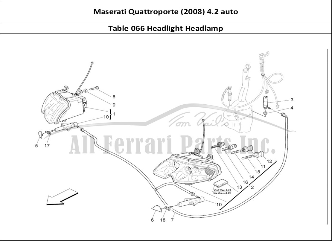Ferrari Parts Maserati QTP. (2008) 4.2 auto Page 066 Headlight Clusters