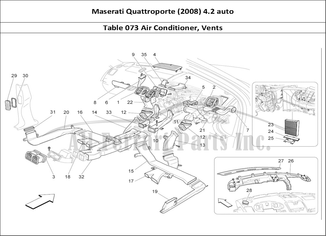 Ferrari Parts Maserati QTP. (2008) 4.2 auto Page 073 A/c Unit: Diffusion