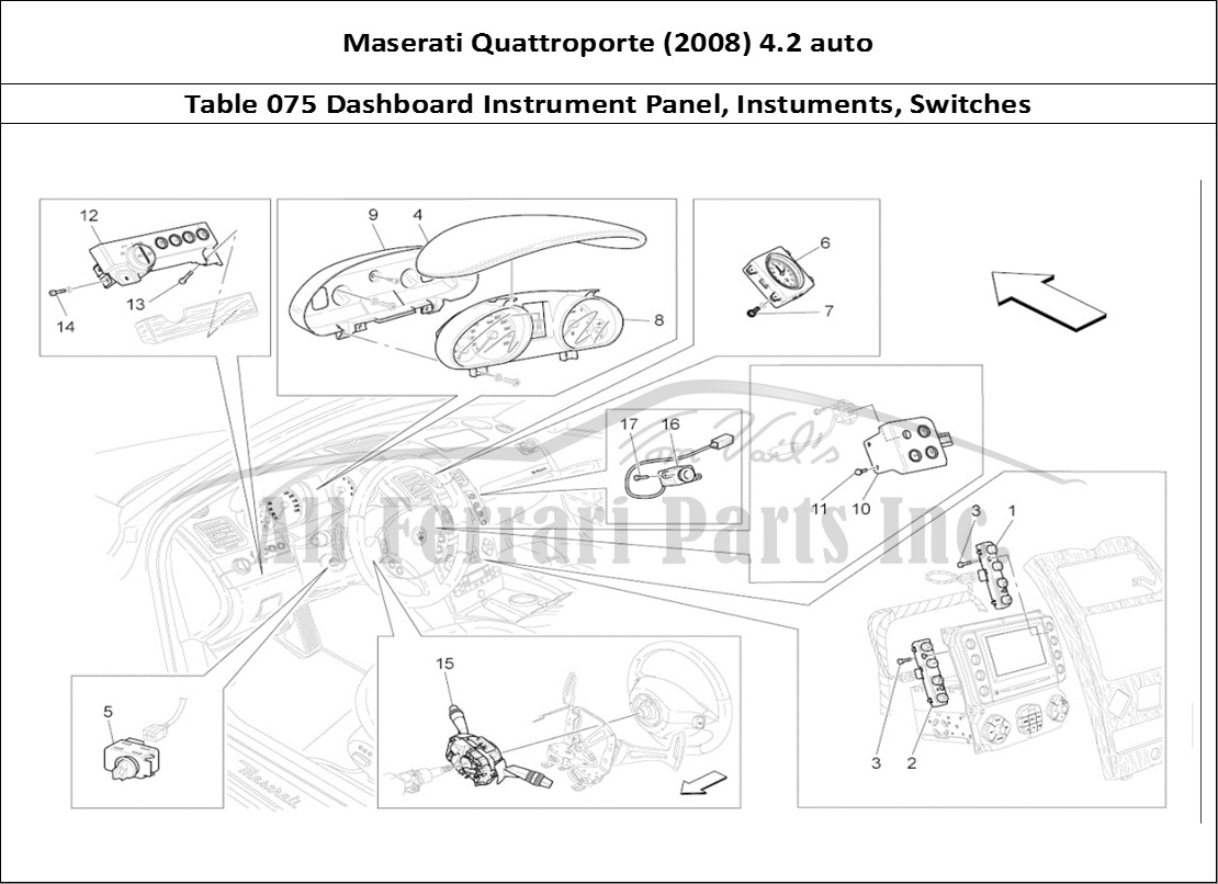 Ferrari Parts Maserati QTP. (2008) 4.2 auto Page 075 Dashboard Devices