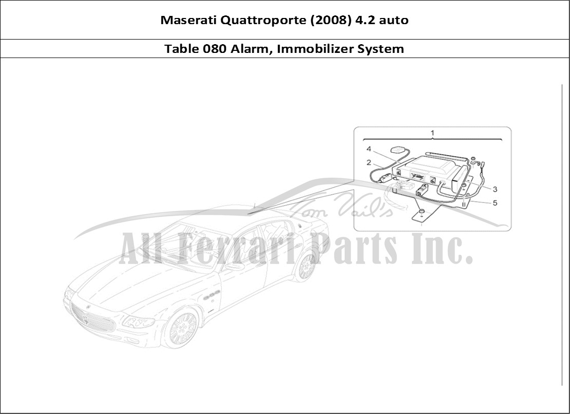 Ferrari Parts Maserati QTP. (2008) 4.2 auto Page 080 Alarm And Immobilizer Sy