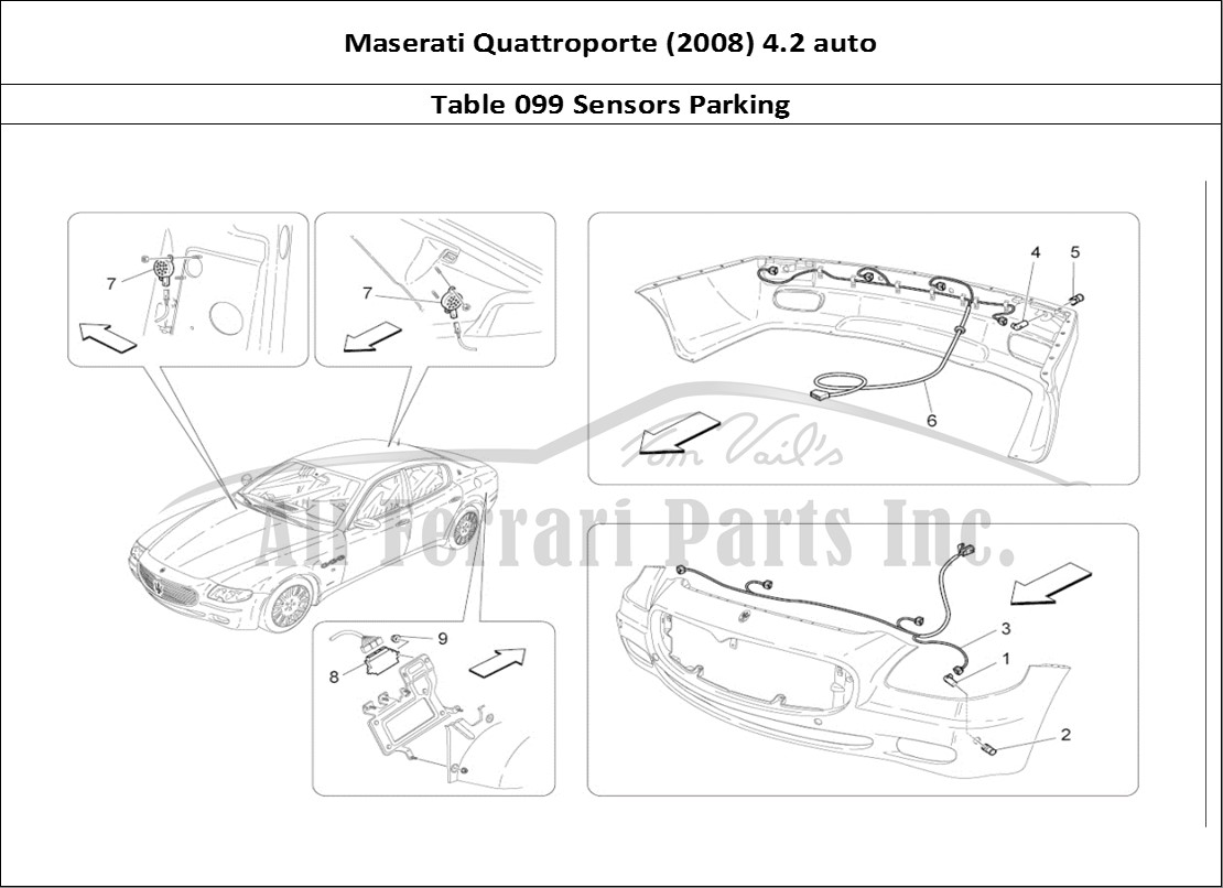 Ferrari Parts Maserati QTP. (2008) 4.2 auto Page 099 Parking Sensors