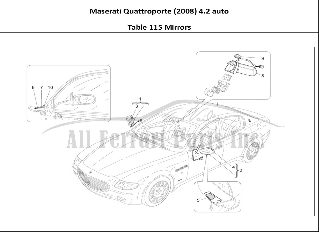 Ferrari Parts Maserati QTP. (2008) 4.2 auto Page 115 Internal And External Re