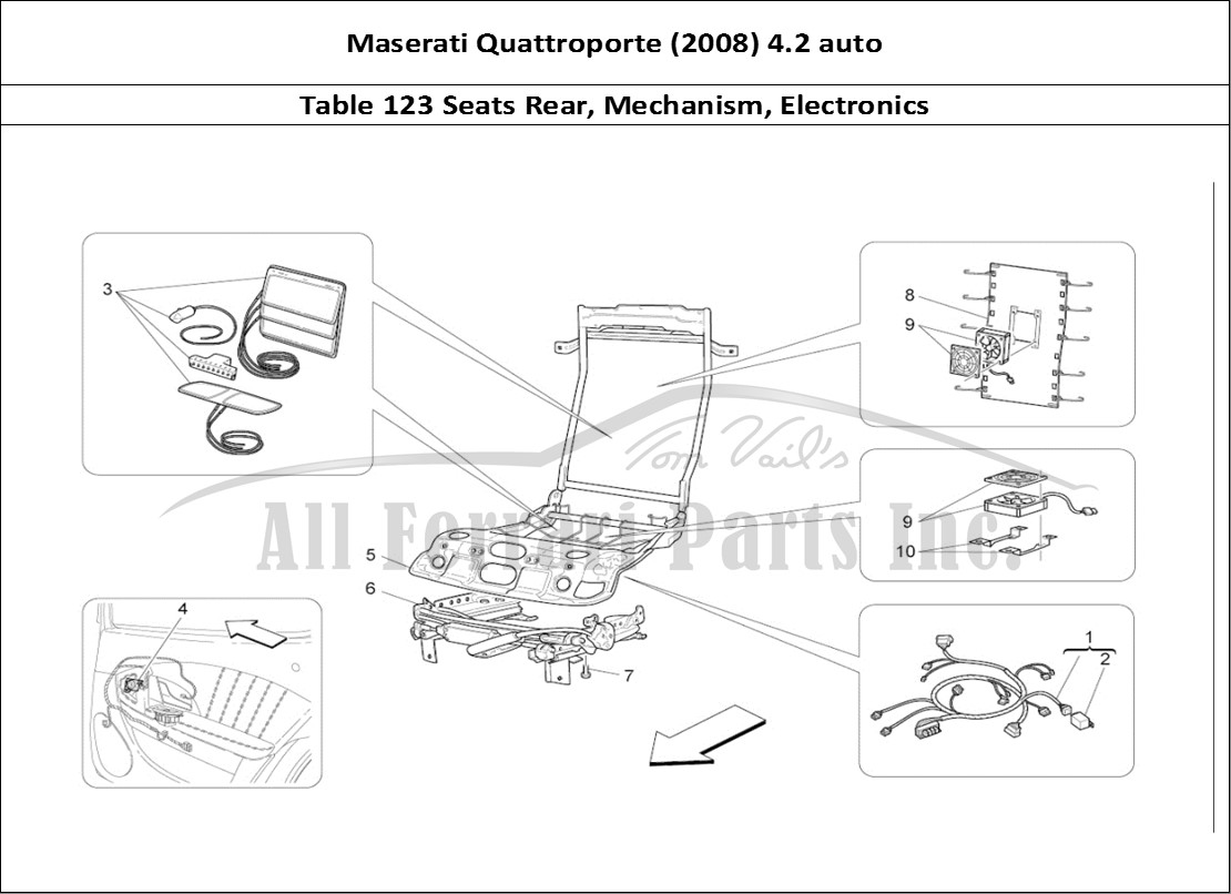 Ferrari Parts Maserati QTP. (2008) 4.2 auto Page 123 Rear Seats: Mechanics An