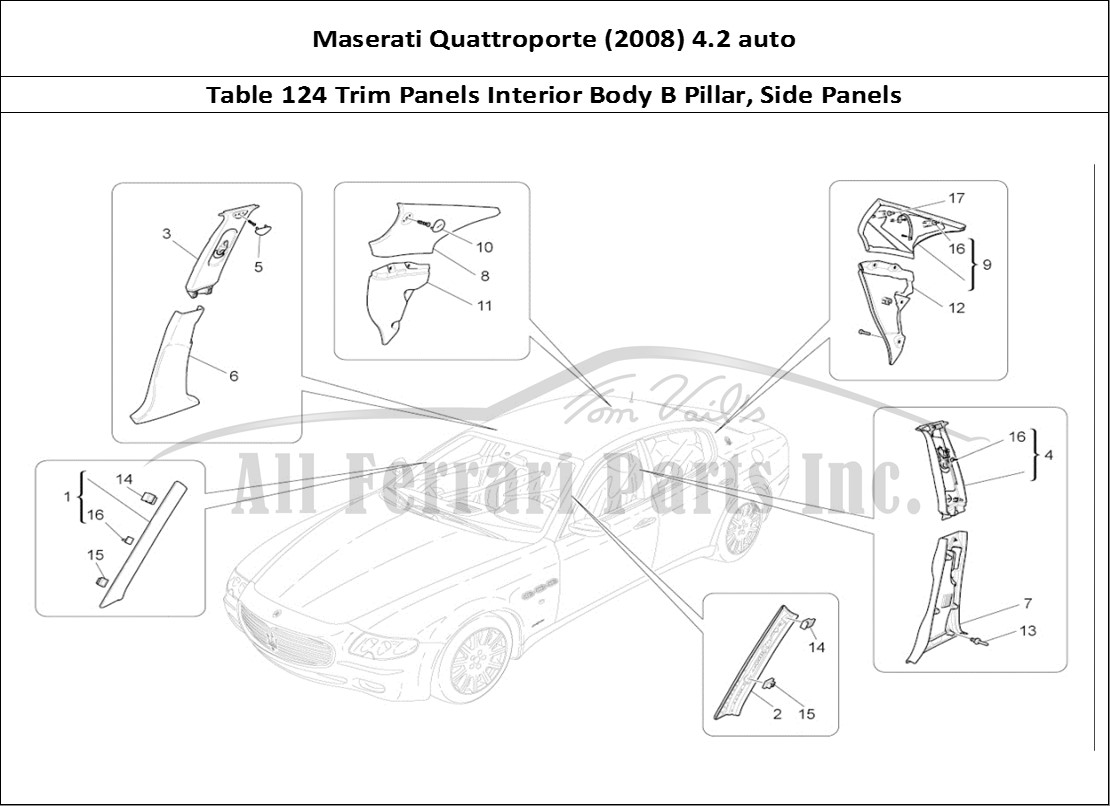 Ferrari Parts Maserati QTP. (2008) 4.2 auto Page 124 Passenger Compartment B