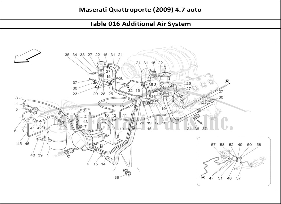 Ferrari Parts Maserati QTP. (2009) 4.7 auto Page 016 Additional Air System