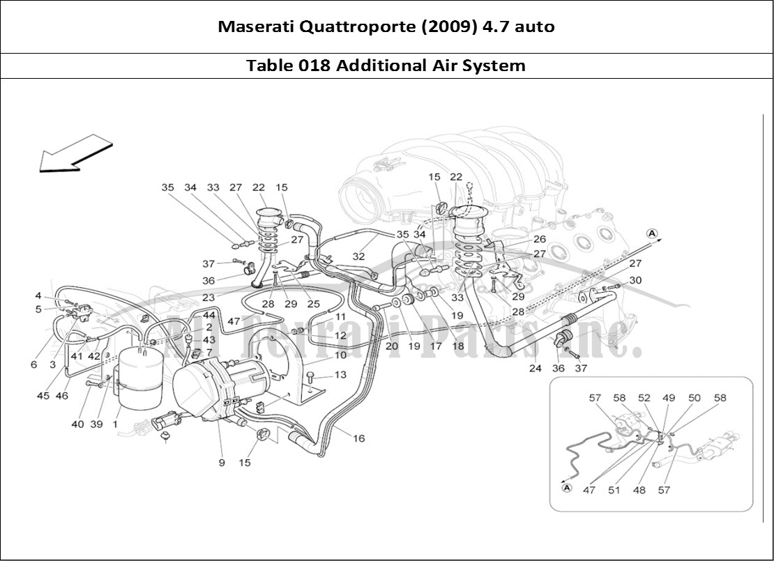 Ferrari Parts Maserati QTP. (2009) 4.7 auto Page 018 Additional Air System