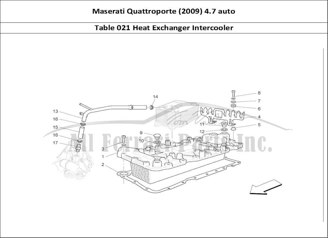 Ferrari Parts Maserati QTP. (2009) 4.7 auto Page 021 Heat Exchanger