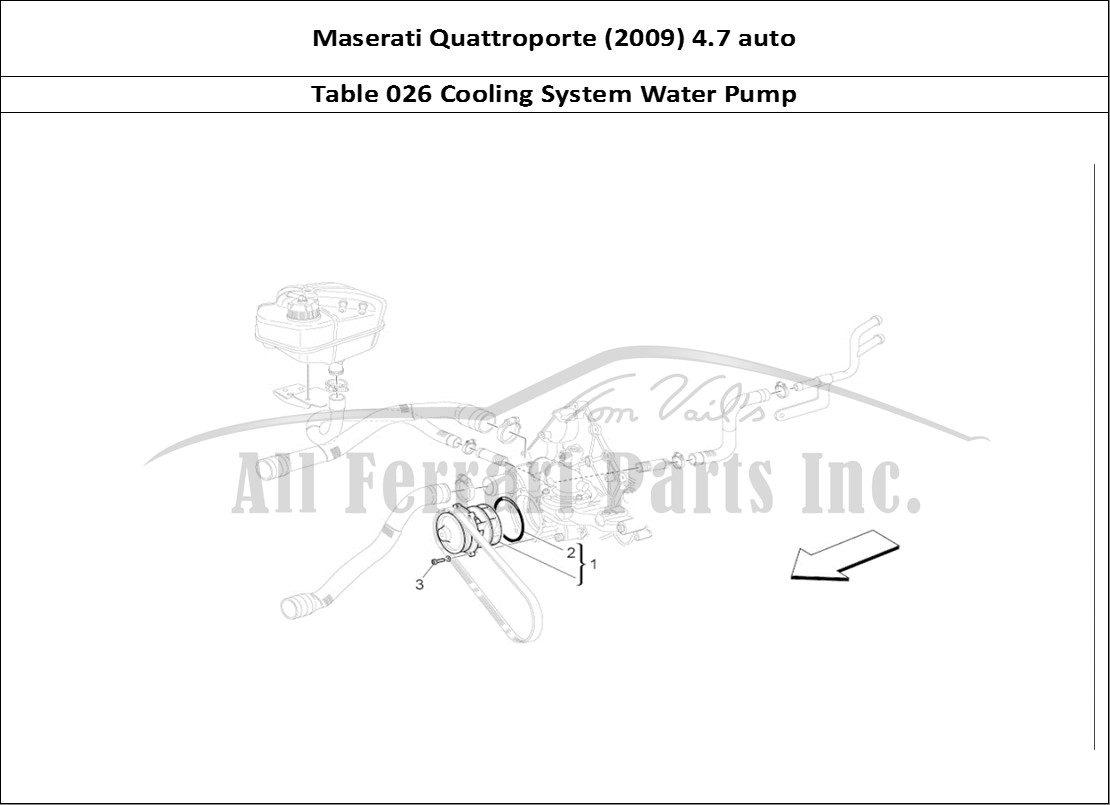 Ferrari Parts Maserati QTP. (2009) 4.7 auto Page 026 Cooling System: Water Pu