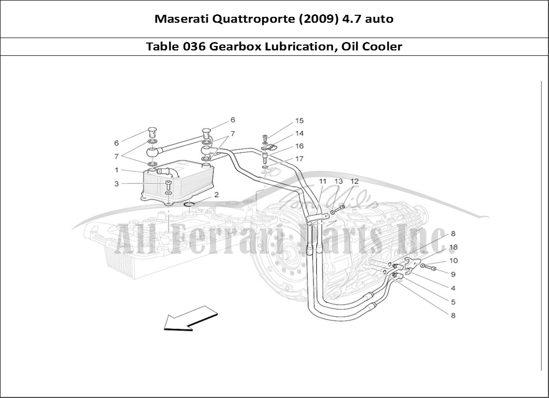 Ferrari Parts Maserati QTP. (2009) 4.7 auto Page 036 Lubrication And Gearbox